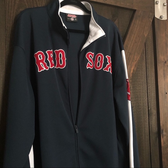 Men's Stitches Red Sox Full-Zip Warmup Jacket - Picture 9 of 10